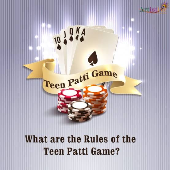 Two three-card hands representing a Teen Patti sideshow